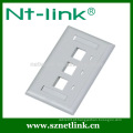 Nós tipo rj45 3 port faceplate